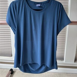 NWT Athleta Blue Short Sleeve Tee with Open Back
